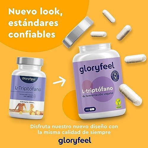 L-Triptófano 500 mg - 240 Cápsulas para 8 meses - Estrés, Insomnio - Triptófano puro procedente de fermentación natural - Alta dosificación - Probado en laboratorio, sin aditivos 2 L-Triptófano 500 mg - 240 Cápsulas para 8 meses - Estrés, Insomnio - Triptófano puro procedente de fermentación natural - Alta dosificación - Probado en laboratorio, sin aditivos - Imagen 2