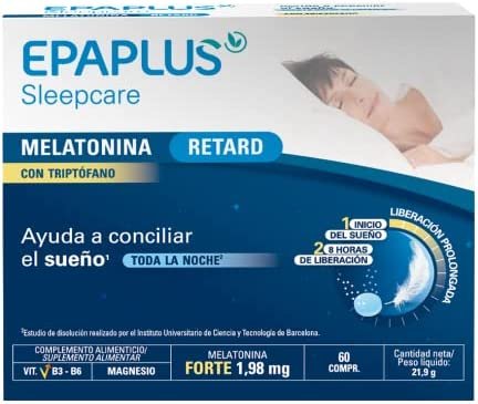 Los 10 Mejores Concentrados de Proteína de Suero sin Aspartamo en Amazon - Guía de Compra 2025 11 EPAPLUS Sleepcare, Melatonina Retard con Triptófano, Melatonina de Liberación Prolongada, 60 Comprimidos x 1,98 mg Melatonina