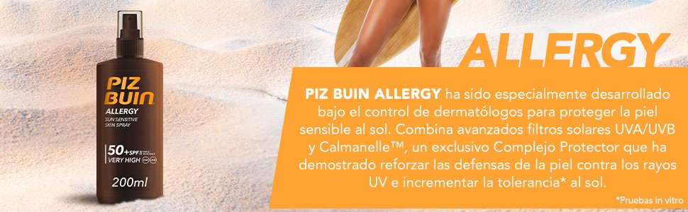 Mejor protector solar total para piel sensible niños por menos de 30 euros 3 PIZ BUIN ALLERGY