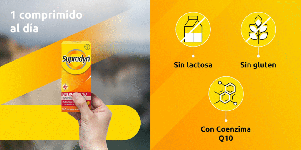 Reseña Supradyn Energy Extra Multivitamínico con Vitaminas, Minerales y Coenzima Q10 para Deportistas, Ayuda a Activar y Mantener tu Energía
