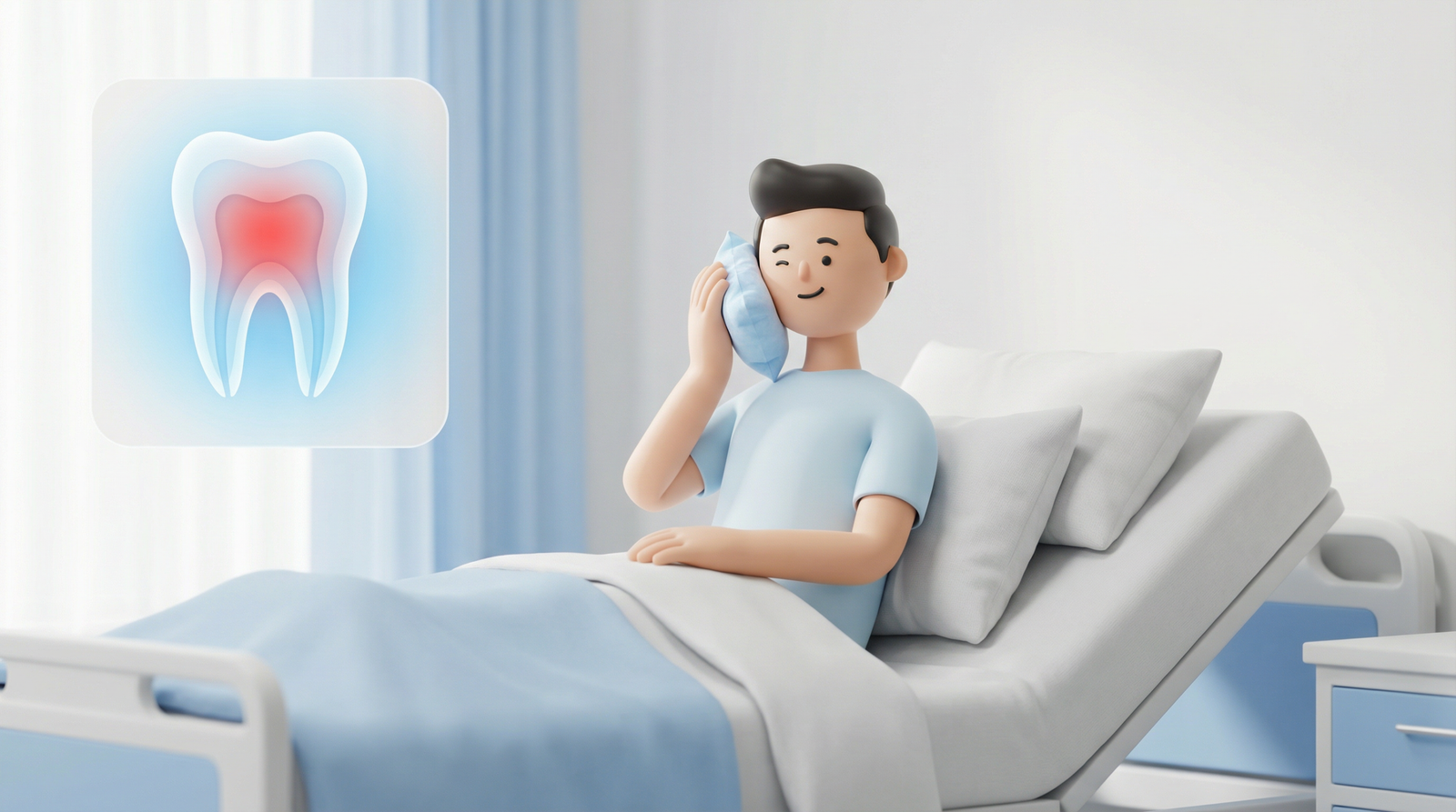 Guía de Emergencia por Dolor de Muela: Qué hacer si sientes «latidos» 1 cHICO COPN DOLOR DE MUELAS EN UNA CAMA